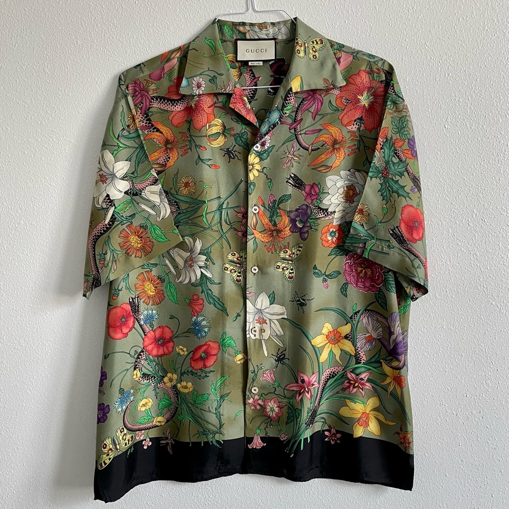 Gucci 100% Silk Mens T-shirt